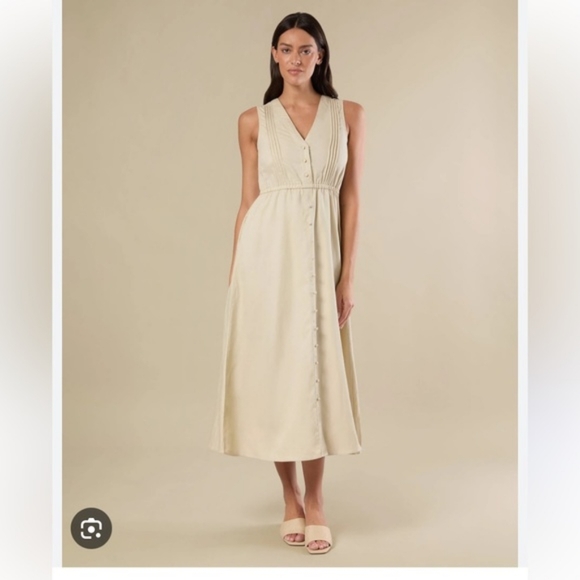 Rachel Parcell Pin Tuck Shirt Dress Sz.MED WHITE. Orig.$188. - Picture 1 of 5